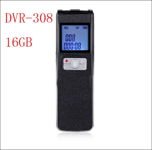 

dvr-308 16gb digital audio voice recorder one key playing&vos recording 3 modes+fm long time recording