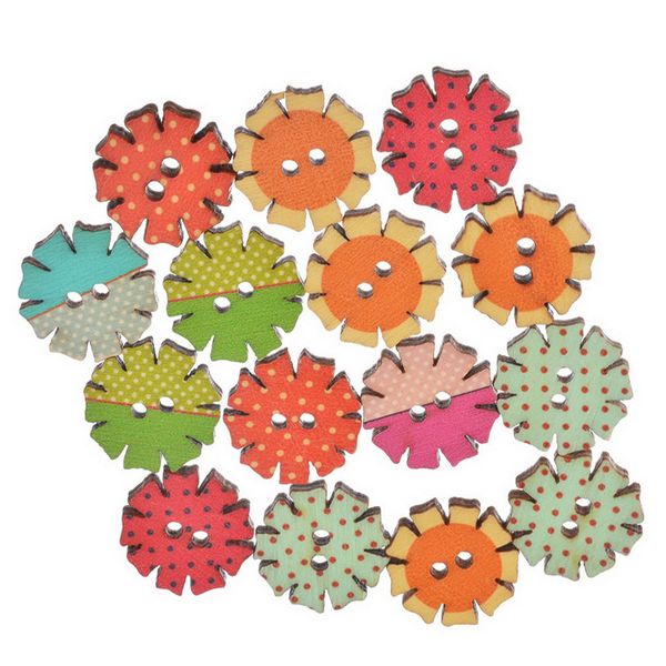 100Pcs Creative Umbrella Design Buttons Sewing Clothes Decor DIY Apparel Sewing