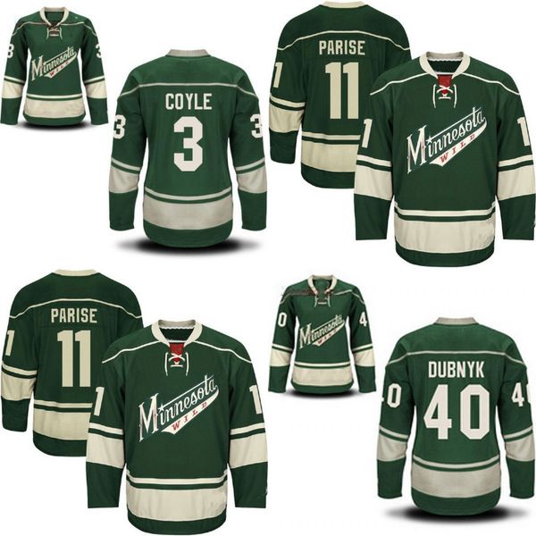 

Minnesota Wild Hockey Jerseys #3 Charlie Coyle #11 Zach Parise #40 Devan Dubnyk Hockey Jersey Men All Stitched Jersey
