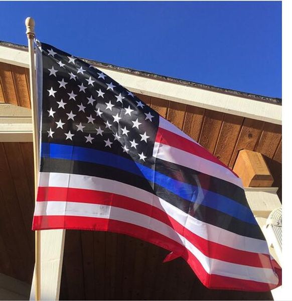

eco-friendly thin blue line us flag usa american stars stripes flag 150cm*90cm 3*5ft polyester banner sports flag