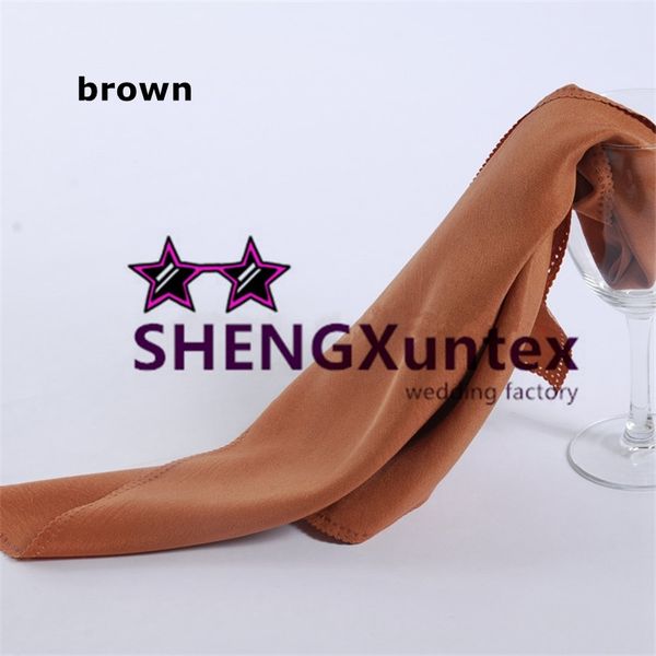 Brwon 100 Poly Table Napkin Cheap Wedding Table Cloth Napkin