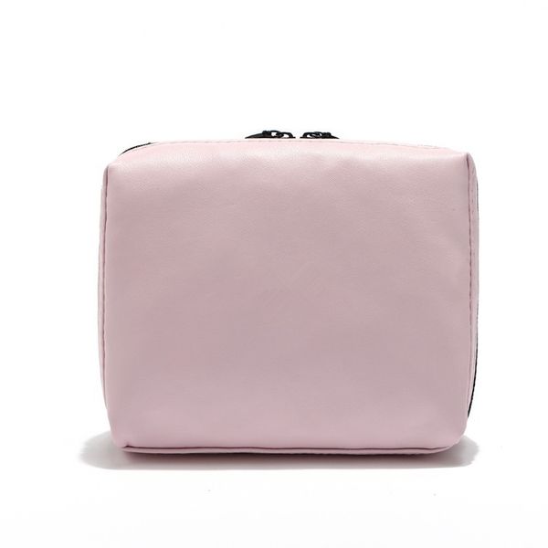 

VIP gift Fashion pink makeup bag famous logo beauty cosmetic case luxury party makeup organizer bag elegant clutch bag with gift box