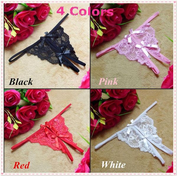 

1/2/5 pcs new women's lace panties thongs tangas briefs g-string underwear #r671, Red;black