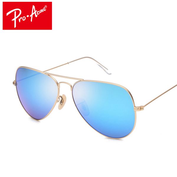 

wholesale- pro acme fashion aviation sunglasses women brand designer mirror lens men sun glasses uv protection pilot sunglasses cc0722, White;black