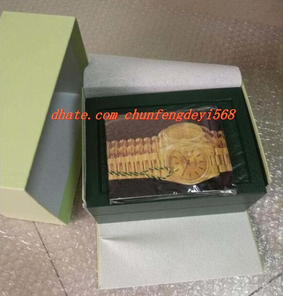 

green brand watch original box papers card purse gift boxes handbag 185mm*134mm*84mm 0.7kg for 116610 116660 116710 watches, Black;blue