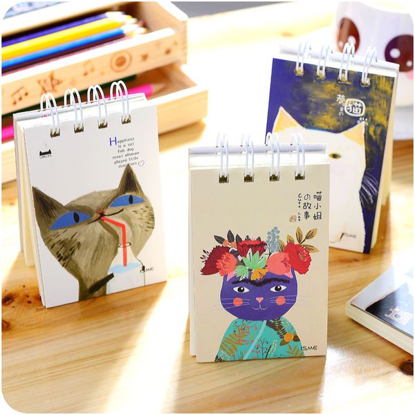 

wholesale- stationery the coil notepad notebook diy blank doodle small book, Purple;pink