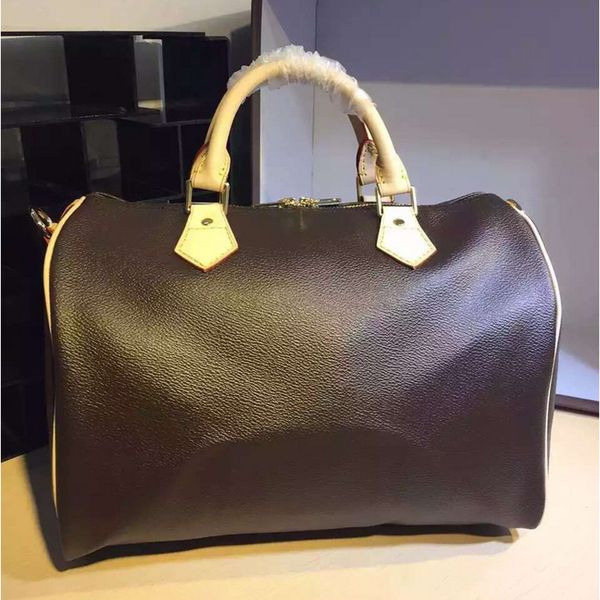 

with bag letters leather strap 30 women tote handbag quality speedy popular handbags can shoulder genuine add stamping ladies htxps, Red;black