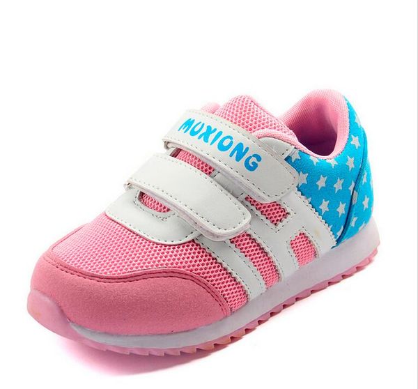 

children shoes boys girls sport shoes hook & loop kids fashion sneakers comfortable breathable mesh casual shoes zapatillas, Black