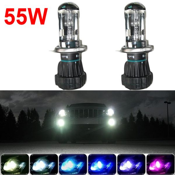 

car 12v ac 55w hid bi-xenon h4/9003 hi/lo beam hid replacement bulbs 4300k-12000k sku:#2422