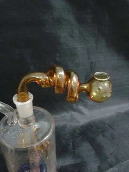 Accessori per bong in vetro con vaso a spirale colorata, Bruciatore a olio unico Tubi in vetro Tubi per l'acqua Tubi in vetro Impianti petroliferi Fumatori con contagocce