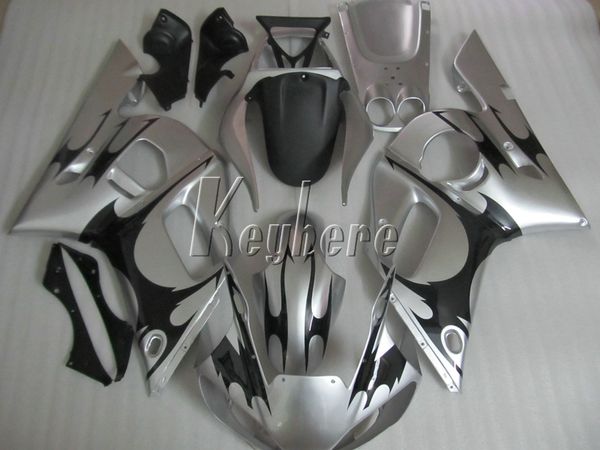 Carene in plastica ABS di alta qualità per Yamaha YZR R6 98 99 00 01 02 kit carenatura nero argento YZF R6 1998-2002 HT42
