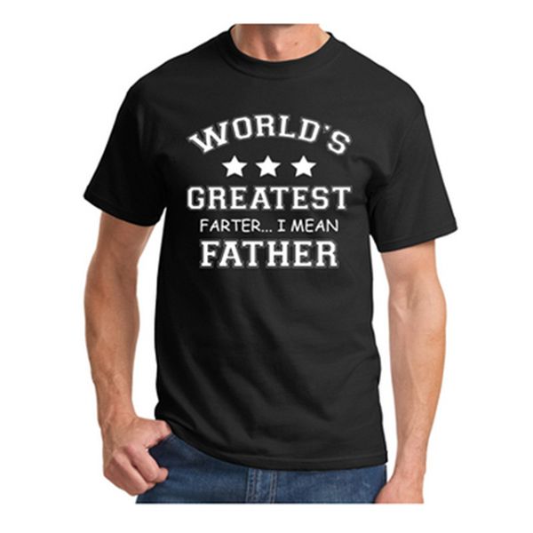 

wholesale- mens t shirts worlds greatest farter funny fathers day tshirt new dad gift tee poop humor tee shirt casual summer s-xxxl, White;black