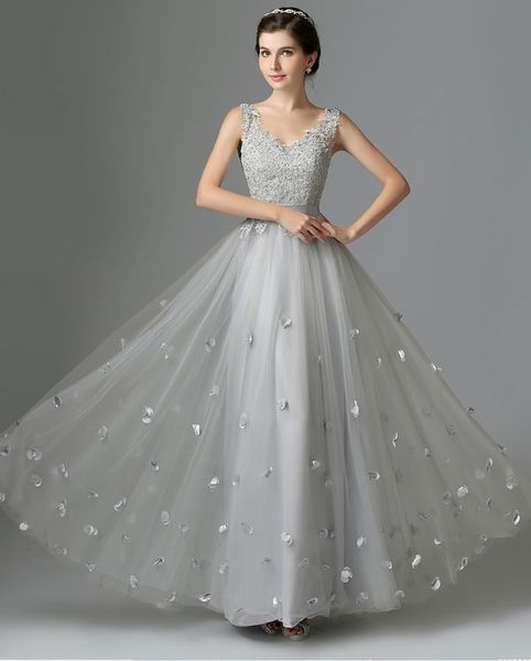 

new arrival elegant evening dress appliques a-line flowers lace-up praty dress 2017 bridesmaid dress, Black;red