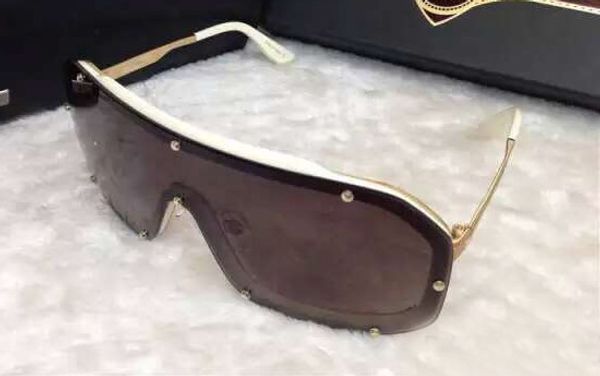 

cool men vintage sunglasses oversized sunglasses gold/brown shaded fashion sun glasses new with case, White;black