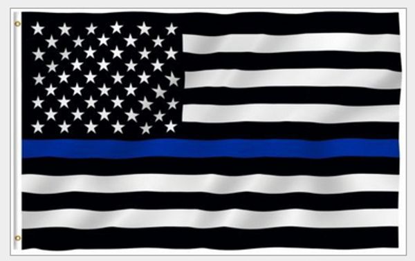 

Национальный флаг Blue Line Американский флаг Thin Red Line США Черный Белый и Синий Thin Баннер с латунными креплениями украшений для партии