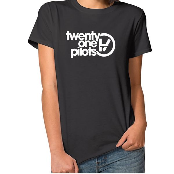 

2017 new fanshion twenty one pilots letters print women t shirt shirt tee black white plus size for female