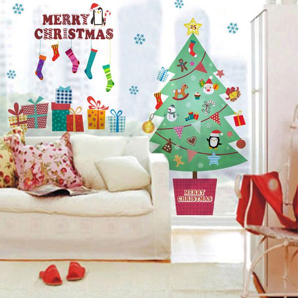 

wall stickers for christmas tree decorative wall cecal xmas home decoration window display removable wallpaper