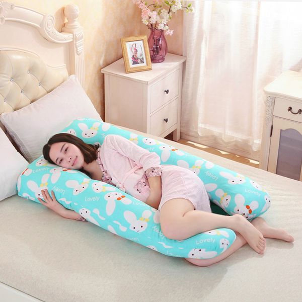 

wholesale- 130*80cm pregnancy comfortable u shape maternity pillows body cartoon pregnancy pillow women pregnant side sleepers cushion