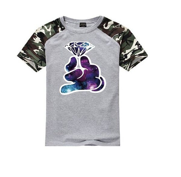 

k99225002# s-5xl fashion t shirt o-neck high-elastic cotton men's short sleeve crooks and castles ing, White;black