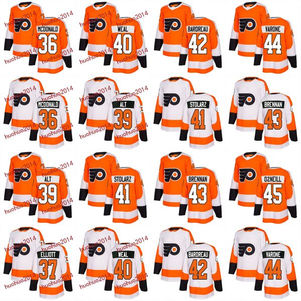

Philadelphia Flyers 2017-2018 36 Colin McDonald 37 Brian Elliott 39 Mark Alt 40 Weal 41 Anthony Stolarz Cole Bardreau Hockey Jerseys