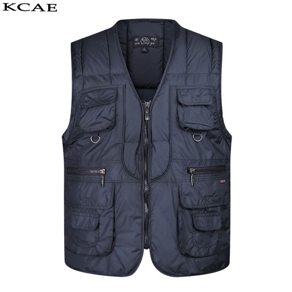 

wholesale- 2016 winter thickening sleeveless vest for shooting pocket men causal journalist pgrapher vests jackets ing, Black;white