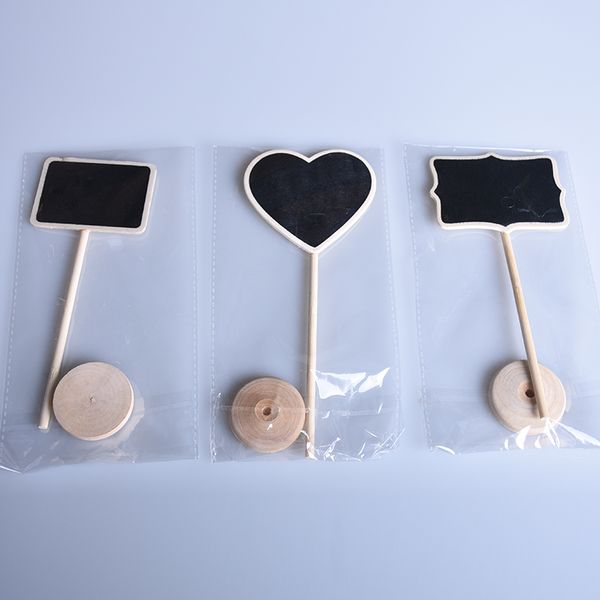

100 шт. / лот 4 тип прямоугольник в форме сердца доски номер сообщения тег деревянная доска щит свадебные украшения партия питания