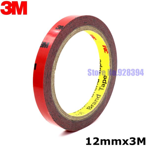

wholesale- 2016 12mm x 3meter 3m tape automotive auto truck car acrylic foam double sided attachment strong adhesive tape ing