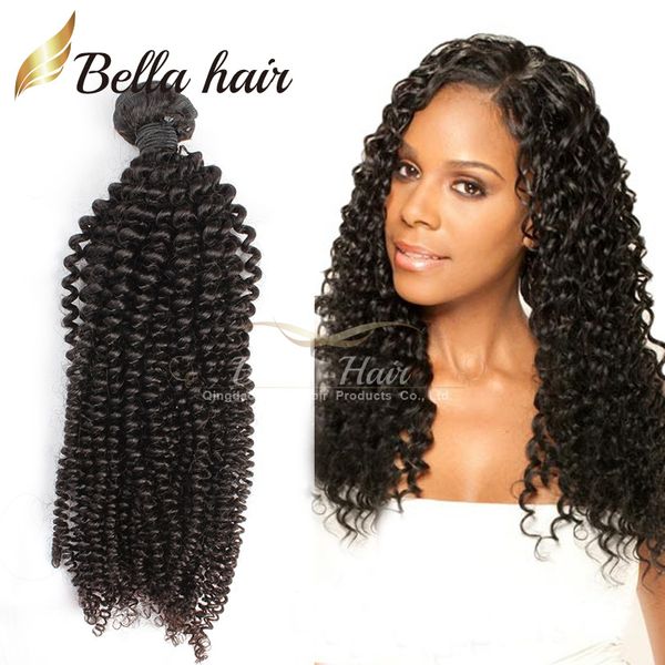 

peruvian hair weaves kinky curly virgin human hair weft extensions double weft natural color 8 34 3pcs lot hair bundles bellahair, Black