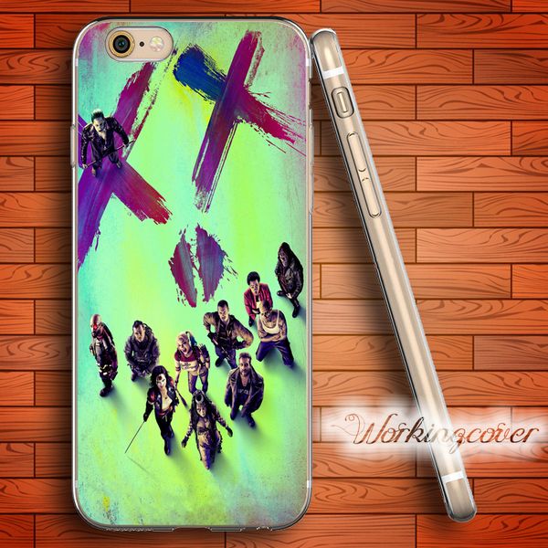 

fundas suicide squad poster soft clear tpu case for iphone 6 6s 7 plus 5s se 5 5c 4s 4 case silicone cover