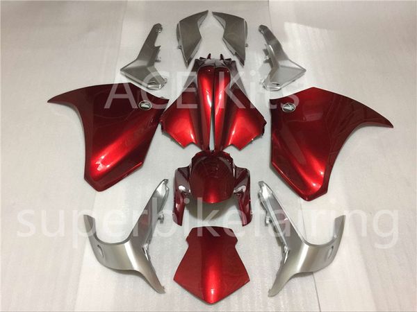 3 brindes novos kits de carenagem da motocicleta abs quente 100% apto para honda vfr1200 1200f vfr 11 12 13 vfr1200 vfr 2011 2012 2013 prata vermelho