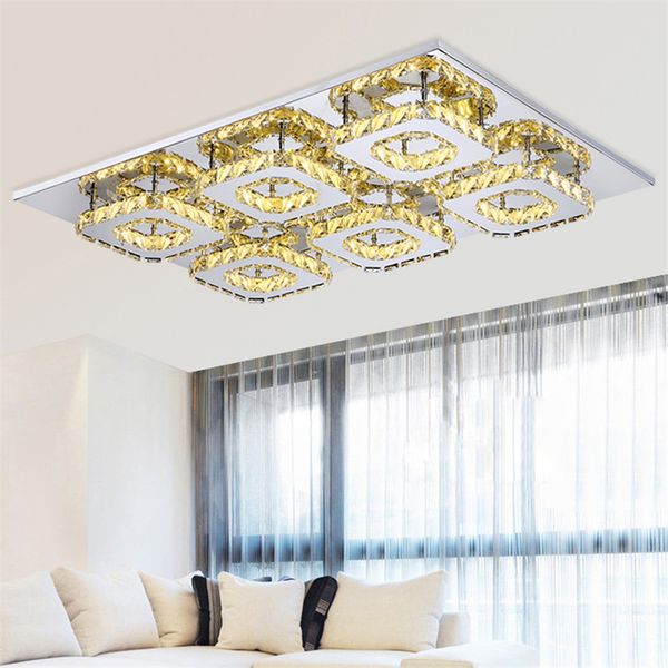 

современные алмазный led crystal потолочное освещение площади лоск-де-cristal светильник поверхностного монтажа crystal light крепеж для при