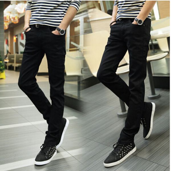 

wholesale-2016 special summer slim thin section jeans boys pants feet long pants tide male korean, Blue