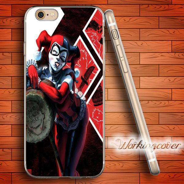 

coque luxury harley quinn soft clear tpu case for iphone 7 6 6s plus 5s se 5 5c 4s 4 case silicone cover