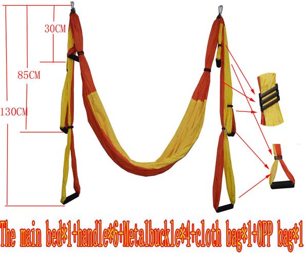 

wholesale- air flying yoga hammock aerial yoga hammock belt fitness swing hammock with 440lb load