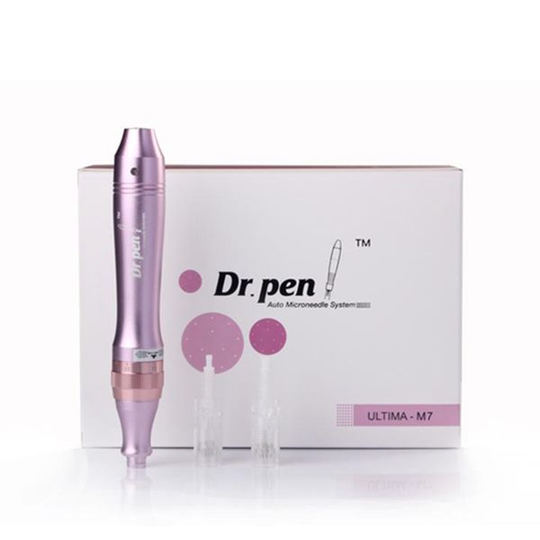

rechargeable microneedle pen m7-w electric 5 speed derma pen dr.pen micro needle roller skin care