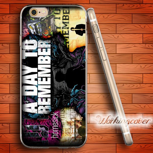 

coque a day to remember collage soft clear tpu case for iphone 6 6s 7 plus 5s se 5 5c 4s 4 case silicone cover