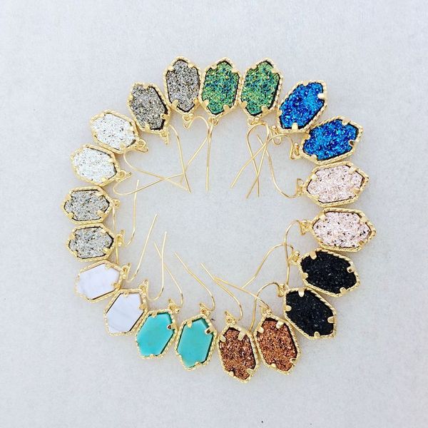 

kite shinning earring, durzy silver gold plated geometry stone, 10 colors, cute gift for women, and hign quality