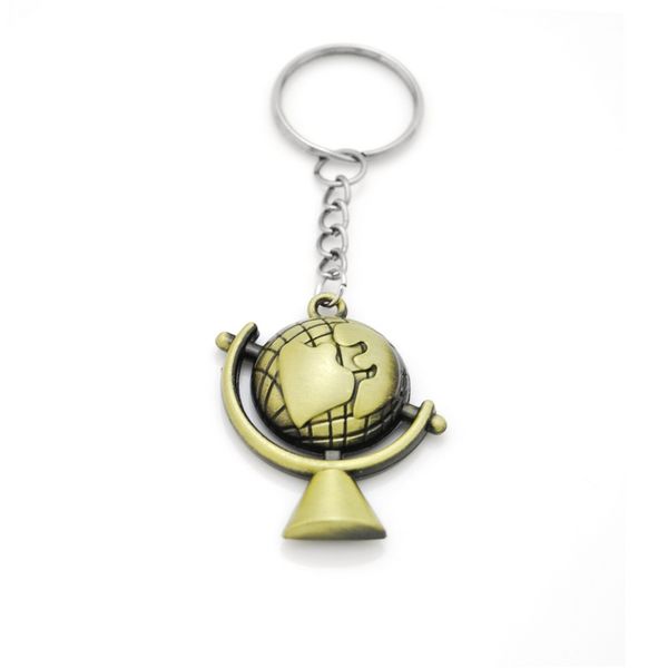 

original new world map key holder vintage globe pendant keychain gift world travel adventurer jewelry keychains key keyring8095365, Slivery;golden