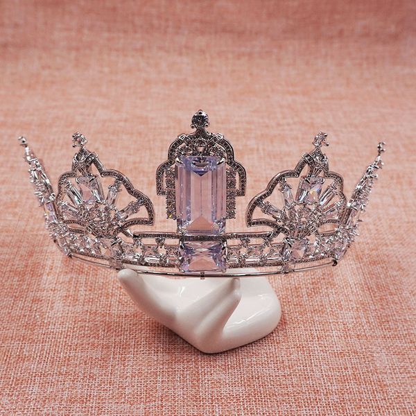 

3а циркон корона оголовье высокое качество окружающей среды медь ювелирные изделия лента для волос bling свадебные аксессуары для волос h132, Silver