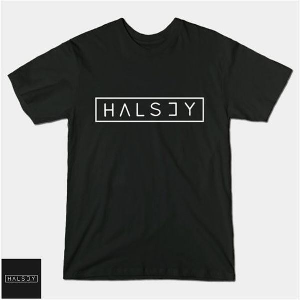 

wholesale- women t shirt cotton halsey print letter t-shirt plus size casual funny t shirts for lady high fashion hipster tee shirt femme, White