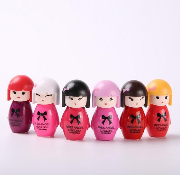 

ling little sweetheart doll brightening and lovely girl color lip gloss moisturizing lip gloss makeup maquillage lipsticks 24pcs/lot