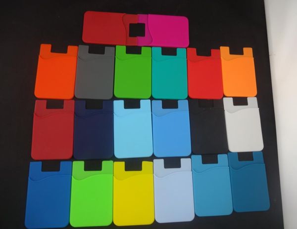 

mixe colors ultra-slim self adhesive credit card wallet card set card holder colorful silicon for smartphones for iphone x 8 7 6s sumsung s8
