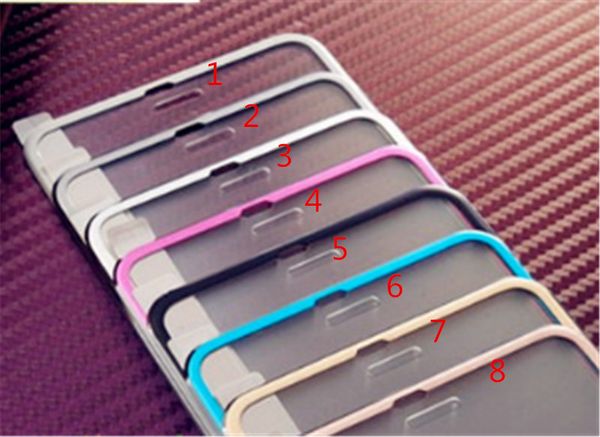 Vetro temperato curvo in lega di alluminio 3D per iPhone 7 7 plus iphone 6 6S plus Accessori per telefoni cellulari Copertura frontale a schermo intero Confezione al dettaglio