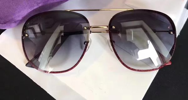 

женщины 0227 / s солнцезащитные очки красное золото серый 62 мм дизайнер солнцезащитные очки новый с коробкой, White;black