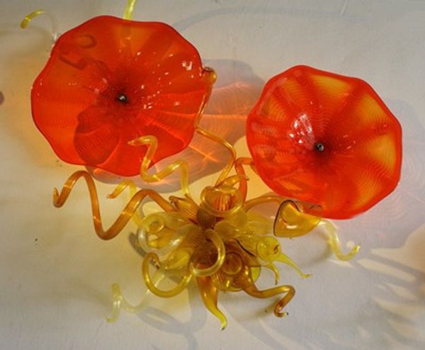 

современный красный цвет светодиодные лампы уникальный стены декоративный интерьер выдувное стекло светодиодные настенные плиты и искусство