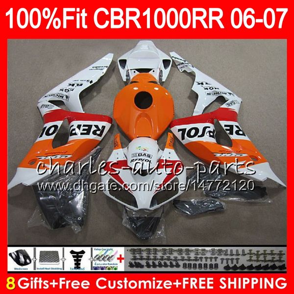 

Injection body for honda cbr 1000rr rep ol white cbr1000 rr 06 07 bodywork 78no36 cbr1000rr 06 07 cbr 1000 rr 2006 2007 fairing kit 100 fit