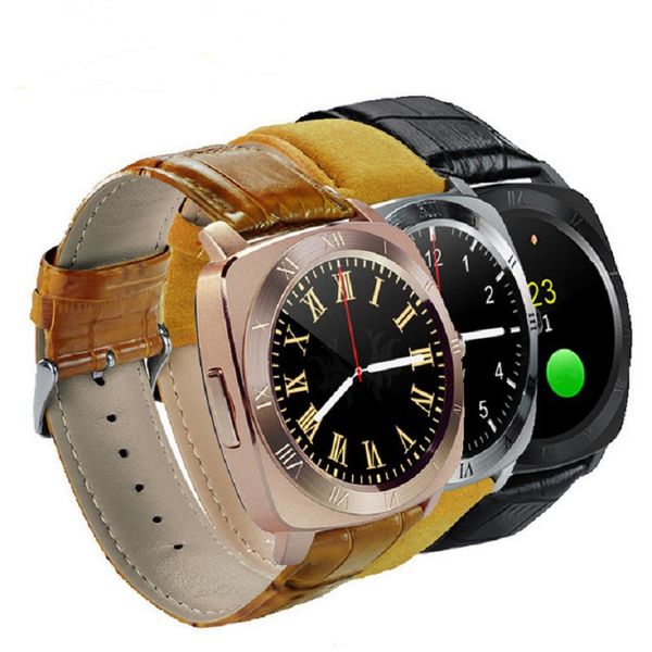 

New round x3 martwatche bluetooth watch round face creen mart watch with camera in ert im tf card pedometer touch creen v a1 v8
