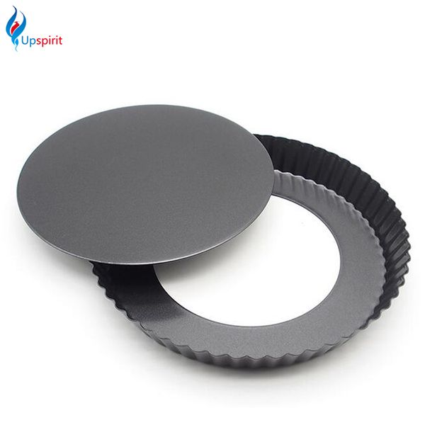 

wholesale- kitchen round carbon steel pizza pan with removable bottom non-stick 9 inch cake pans pie bread baking mold bakeware tools