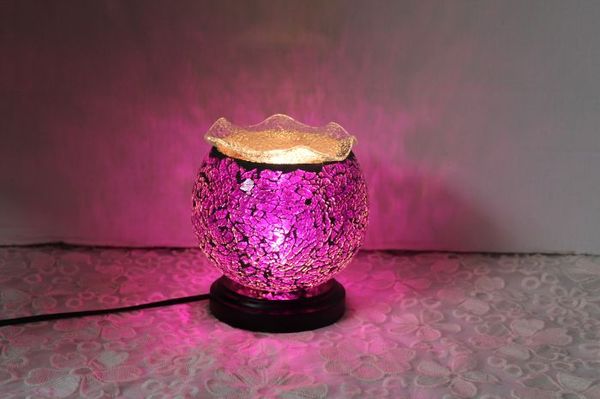 

color glass decorative lamp light fragrance oil creative mediterranean mosaic bedroom bedside lamp lamp