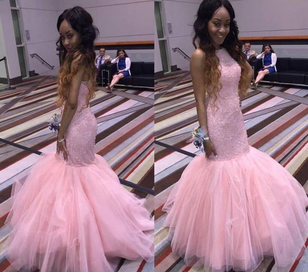 

новый розовый vestidos де фиеста русалка пром платья холтер шеи из бисера кристаллы backless холтер шеи длинные дубай вечерние платья, Black